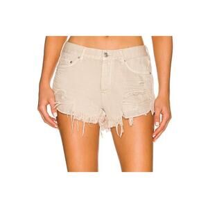 Free People Loving Good Vibrations Cutoff Shorts White 24 NWT